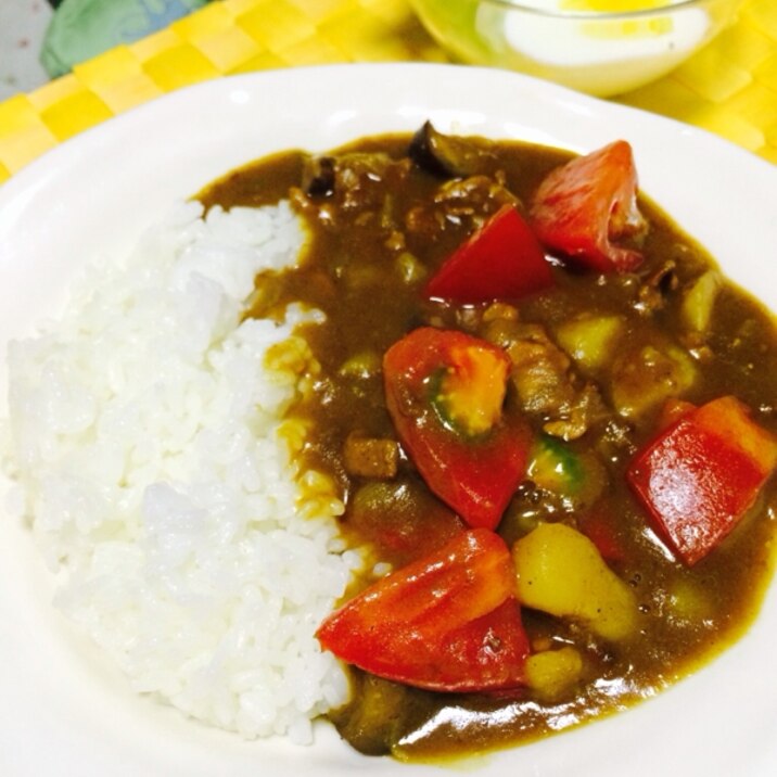 夏バテ防止！なすトマトカレー♡♡トマトが絶品！